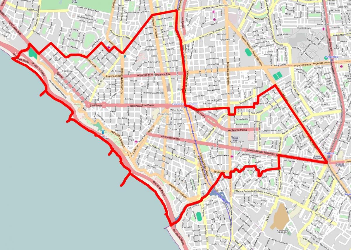 Лима miraflores мапа